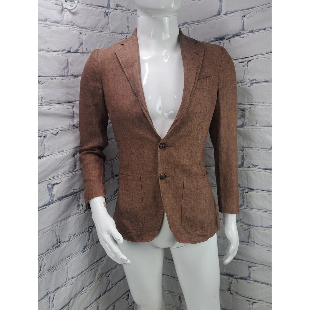 Spier & Mackay Men's Blazer Sport Coat Slim Jacket Linen Half Lined XXS 34R
